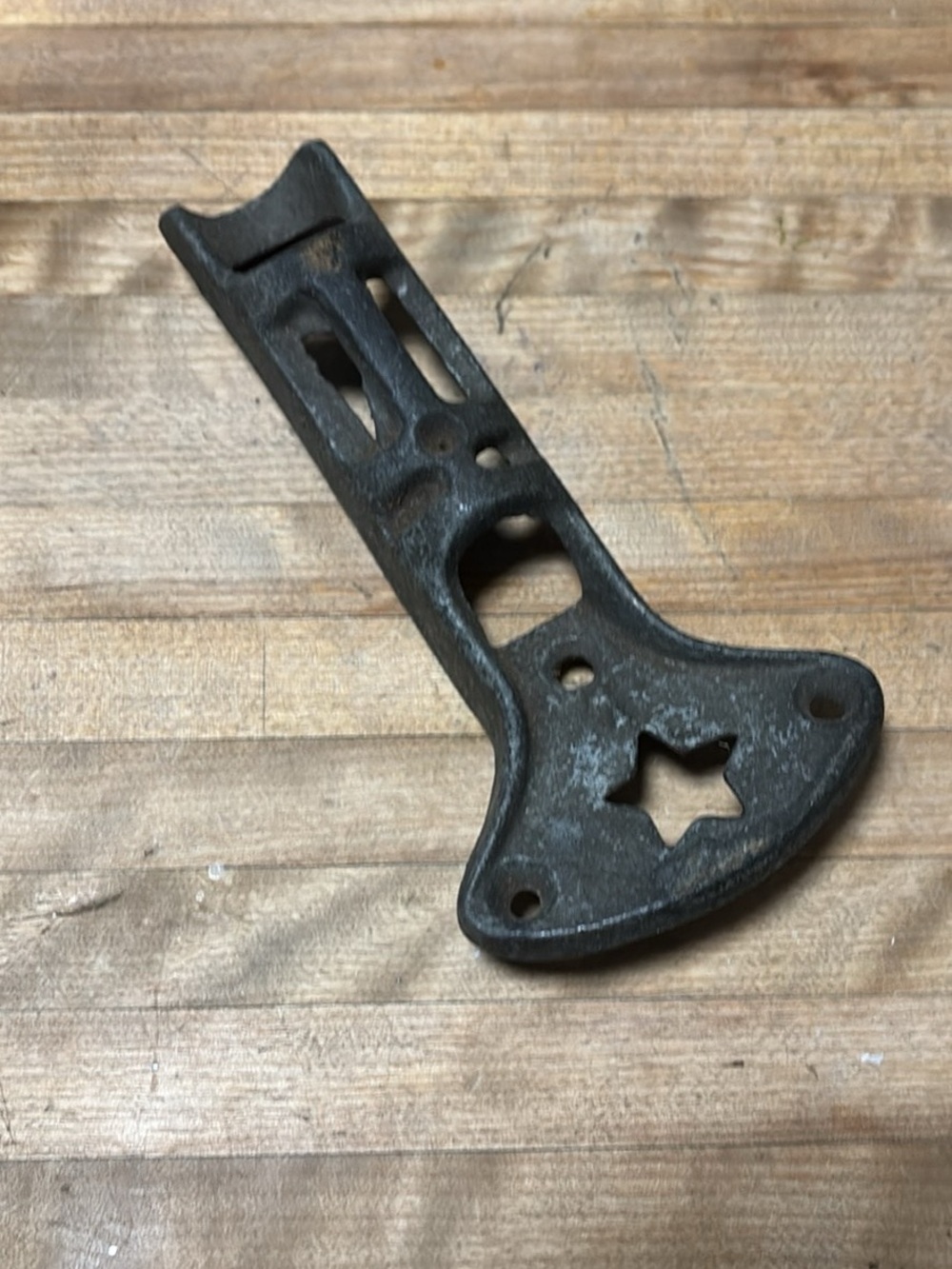 Rustic cast iron Metal Wall Hook with Star Cutout